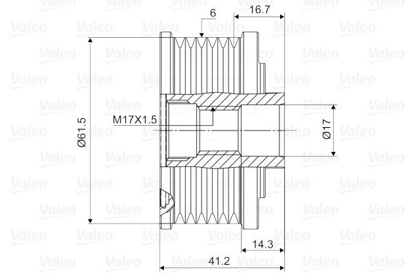 Laisvos eigos sankaba, kint. sr. generatorius VALEO 588009