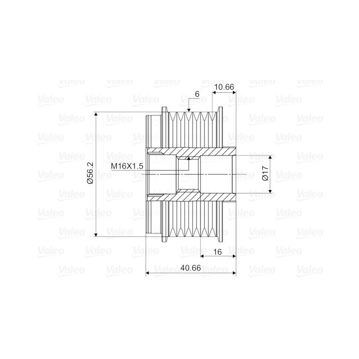 Laisvos eigos sankaba, kint. sr. generatorius VALEO 588010
