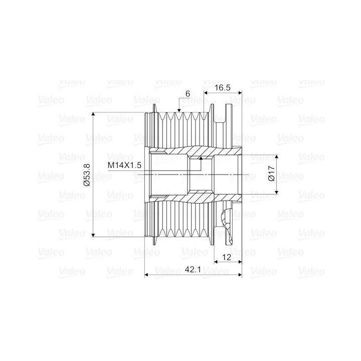 Laisvos eigos sankaba, kint. sr. generatorius VALEO 588011