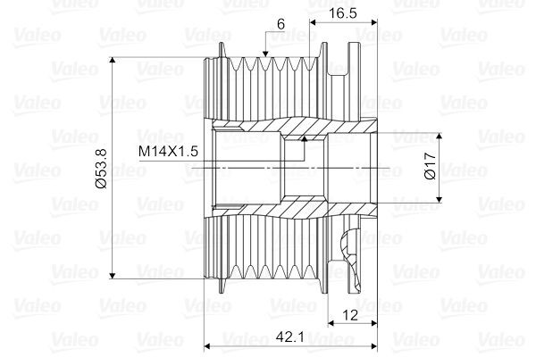 Laisvos eigos sankaba, kint. sr. generatorius VALEO 588011