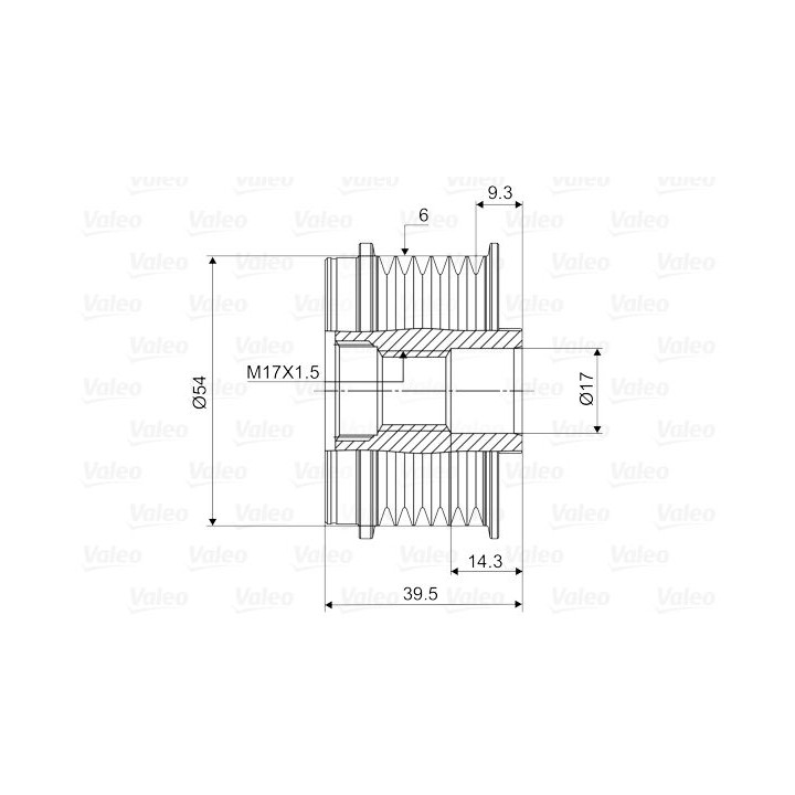Laisvos eigos sankaba, kint. sr. generatorius VALEO 588012