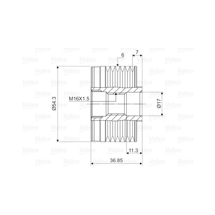 Laisvos eigos sankaba, kint. sr. generatorius VALEO 588017