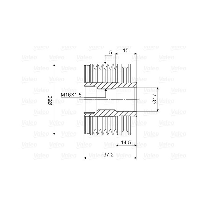 Laisvos eigos sankaba, kint. sr. generatorius VALEO 588025
