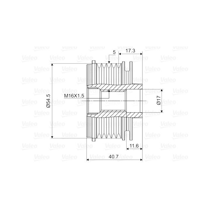 Laisvos eigos sankaba, kint. sr. generatorius VALEO 588026