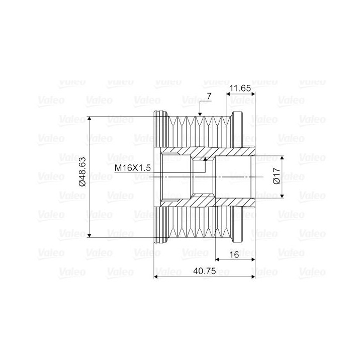 Laisvos eigos sankaba, kint. sr. generatorius VALEO 588027