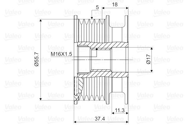 Laisvos eigos sankaba, kint. sr. generatorius VALEO 588034