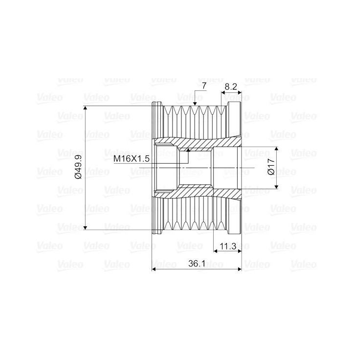 Laisvos eigos sankaba, kint. sr. generatorius VALEO 588040