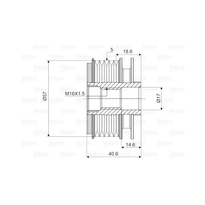 Laisvos eigos sankaba, kint. sr. generatorius VALEO 588043