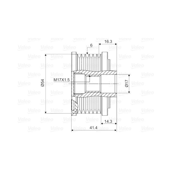 Laisvos eigos sankaba, kint. sr. generatorius VALEO 588045