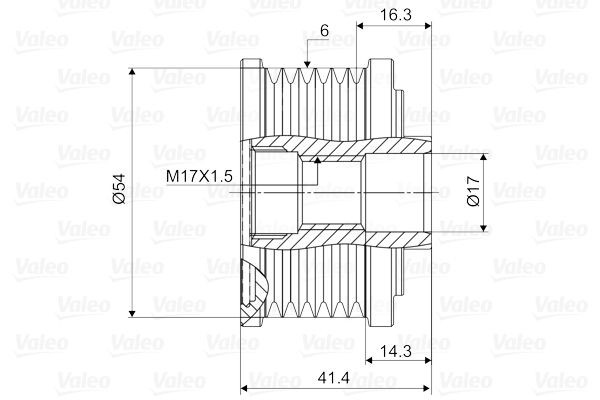 Laisvos eigos sankaba, kint. sr. generatorius VALEO 588045