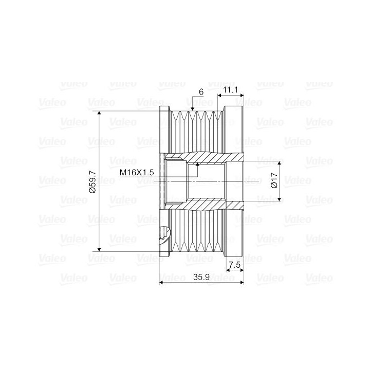 Laisvos eigos sankaba, kint. sr. generatorius VALEO 588046