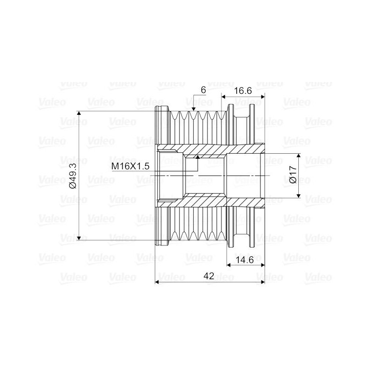 Laisvos eigos sankaba, kint. sr. generatorius VALEO 588048