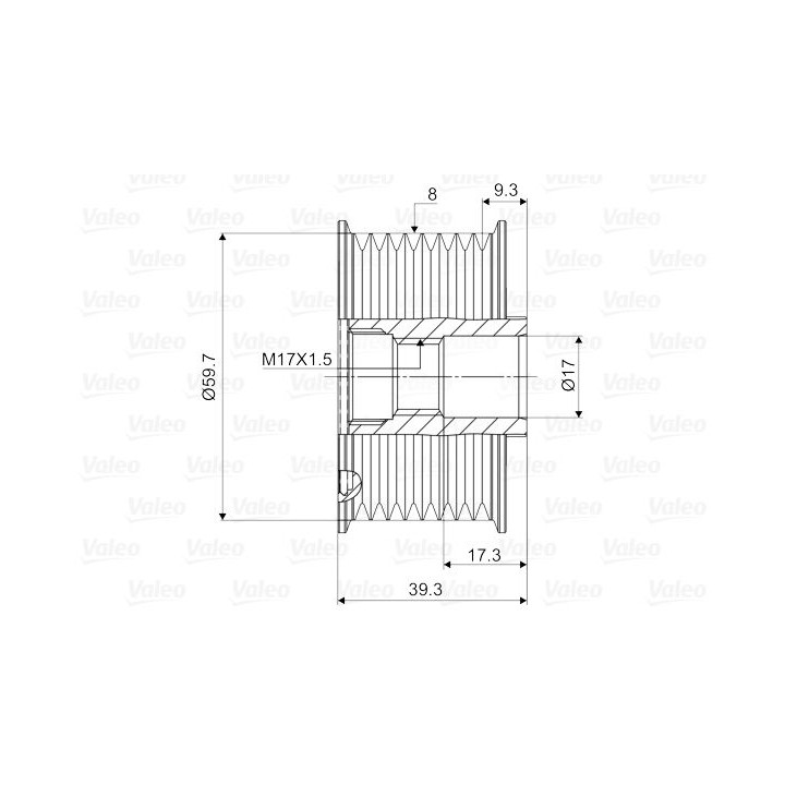 Laisvos eigos sankaba, kint. sr. generatorius VALEO 588053