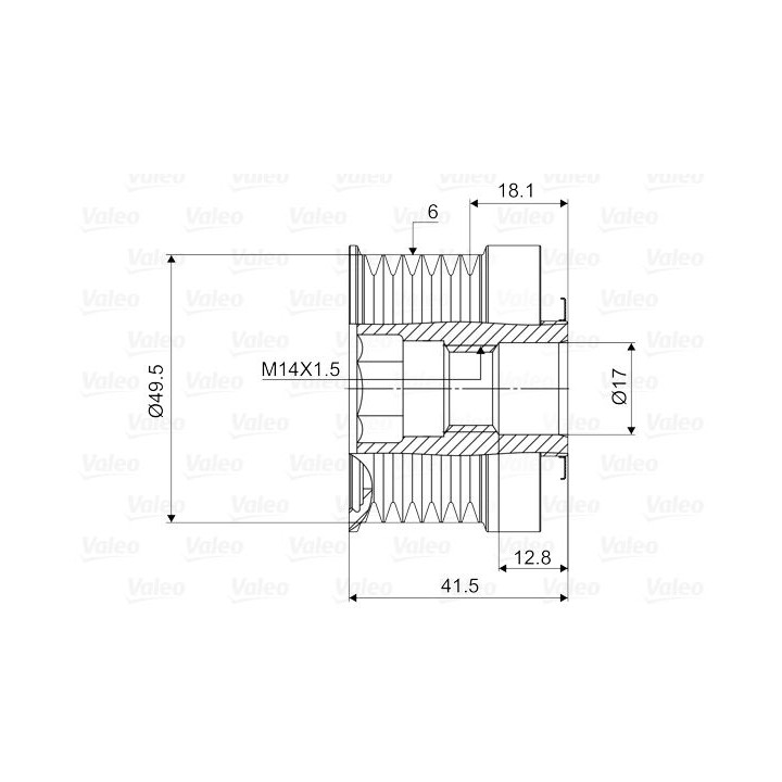 Laisvos eigos sankaba, kint. sr. generatorius VALEO 588054