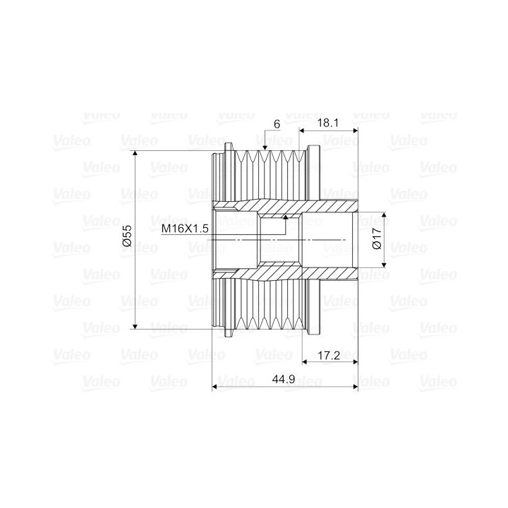 Laisvos eigos sankaba, kint. sr. generatorius VALEO 588061