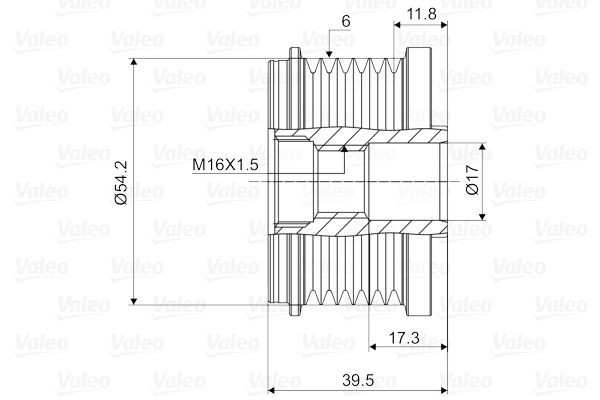 Laisvos eigos sankaba, kint. sr. generatorius VALEO 588062