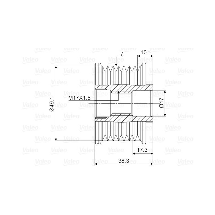 Laisvos eigos sankaba, kint. sr. generatorius VALEO 588063