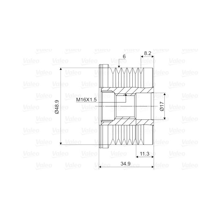 Laisvos eigos sankaba, kint. sr. generatorius VALEO 588067