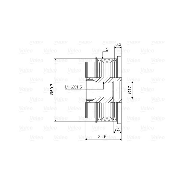 Laisvos eigos sankaba, kint. sr. generatorius VALEO 588073
