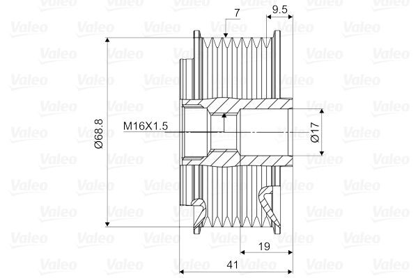 Laisvos eigos sankaba, kint. sr. generatorius VALEO 588075