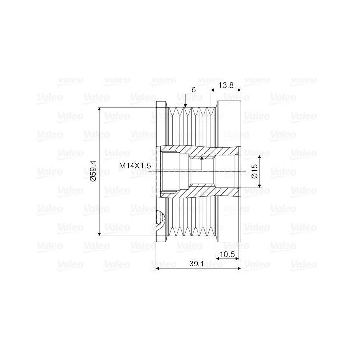 Laisvos eigos sankaba, kint. sr. generatorius VALEO 588076