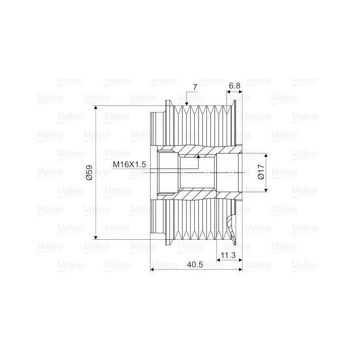 Laisvos eigos sankaba, kint. sr. generatorius VALEO 588079