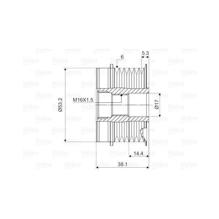 Laisvos eigos sankaba, kint. sr. generatorius VALEO 588106