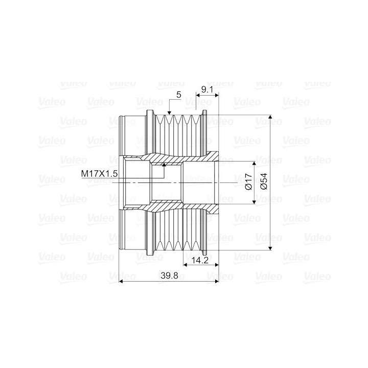 Laisvos eigos sankaba, kint. sr. generatorius VALEO 588111