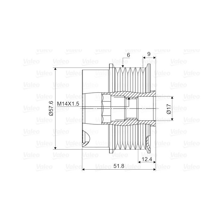 Laisvos eigos sankaba, kint. sr. generatorius VALEO 588131