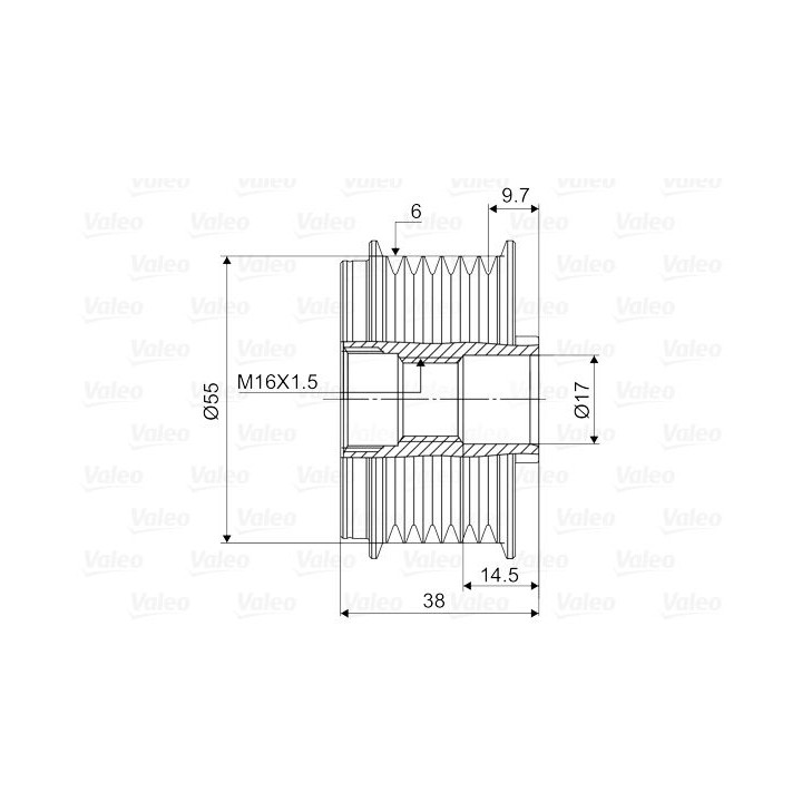 Laisvos eigos sankaba, kint. sr. generatorius VALEO 588134