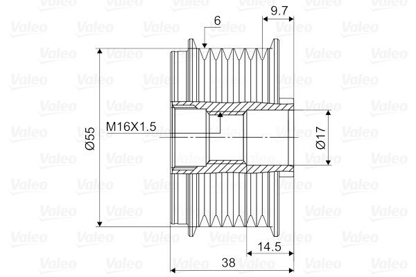 Laisvos eigos sankaba, kint. sr. generatorius VALEO 588134