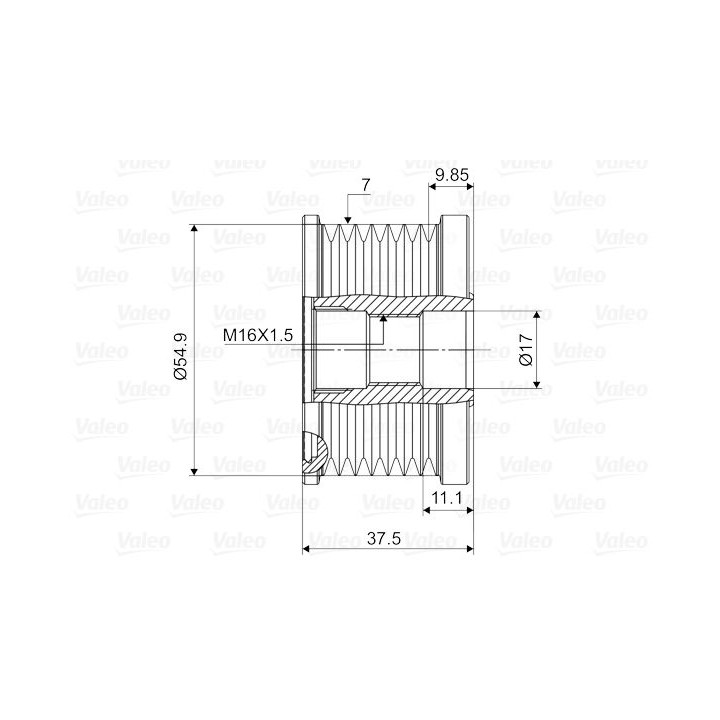 Laisvos eigos sankaba, kint. sr. generatorius VALEO 588135