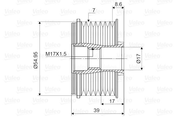 Laisvos eigos sankaba, kint. sr. generatorius VALEO 588138