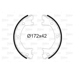 Stabdžių trinkelių komplektas, stovėjimo stabdis VALEO 128900