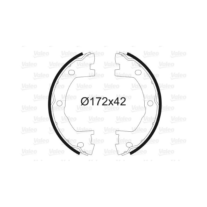 Stabdžių trinkelių komplektas, stovėjimo stabdis VALEO 128900