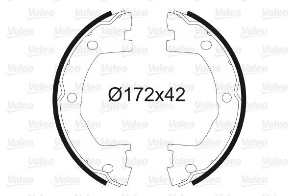 Stabdžių trinkelių komplektas, stovėjimo stabdis VALEO 128900