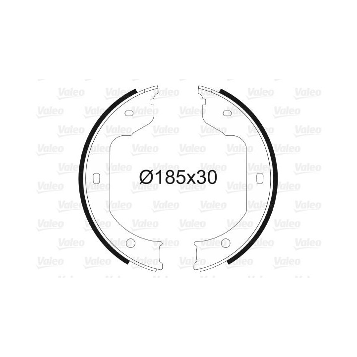 Stabdžių trinkelių komplektas, stovėjimo stabdis VALEO 562805