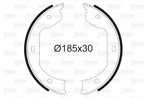 Stabdžių trinkelių komplektas, stovėjimo stabdis VALEO 562805