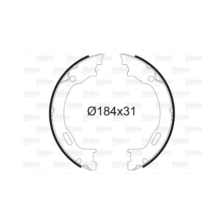 Stabdžių trinkelių komplektas, stovėjimo stabdis VALEO 564010