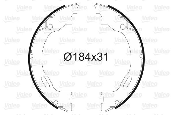 Stabdžių trinkelių komplektas, stovėjimo stabdis VALEO 564010