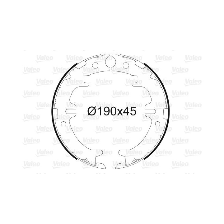 Stabdžių trinkelių komplektas, stovėjimo stabdis VALEO 564015