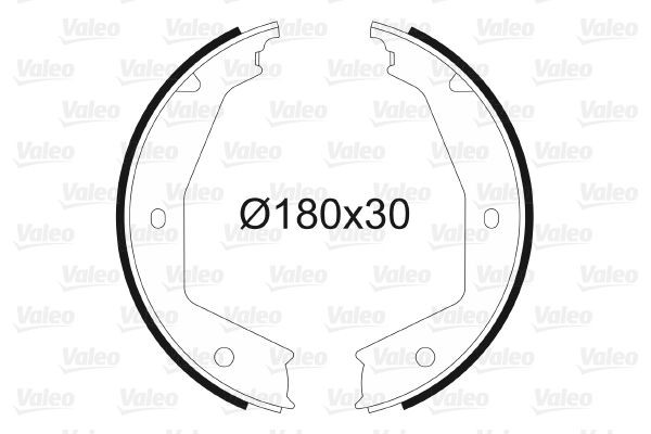 Stabdžių trinkelių komplektas, stovėjimo stabdis VALEO 564021