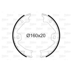 Stabdžių trinkelių komplektas, stovėjimo stabdis VALEO 564028