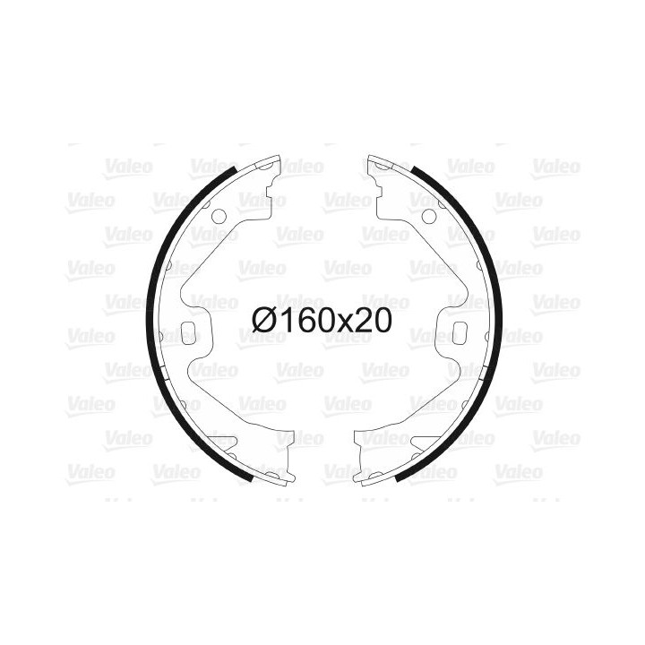 Stabdžių trinkelių komplektas, stovėjimo stabdis VALEO 564028