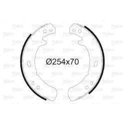 Stabdžių trinkelių komplektas, stovėjimo stabdis VALEO 564053