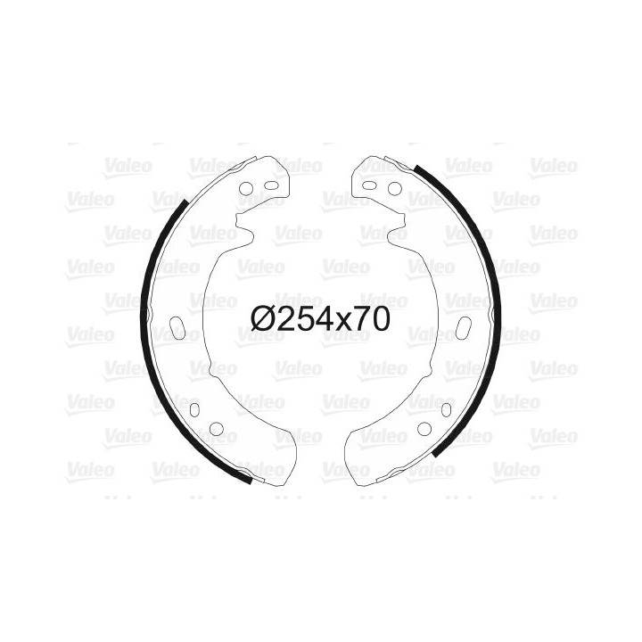 Stabdžių trinkelių komplektas, stovėjimo stabdis VALEO 564053