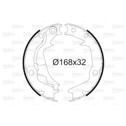 Stabdžių trinkelių komplektas, stovėjimo stabdis VALEO 564135