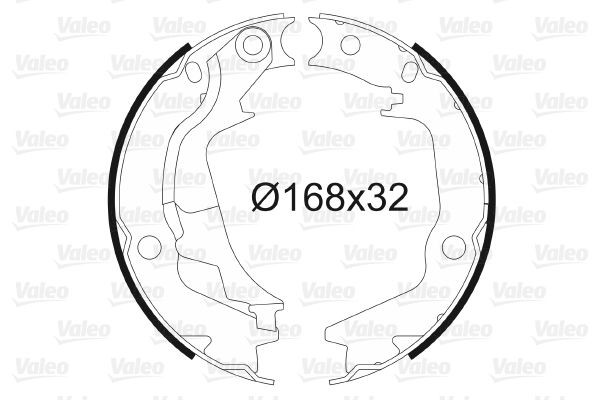 Stabdžių trinkelių komplektas, stovėjimo stabdis VALEO 564135