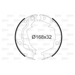 Stabdžių trinkelių komplektas, stovėjimo stabdis VALEO 564138