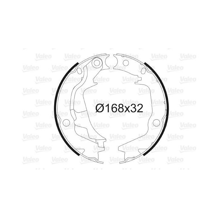 Stabdžių trinkelių komplektas, stovėjimo stabdis VALEO 564138